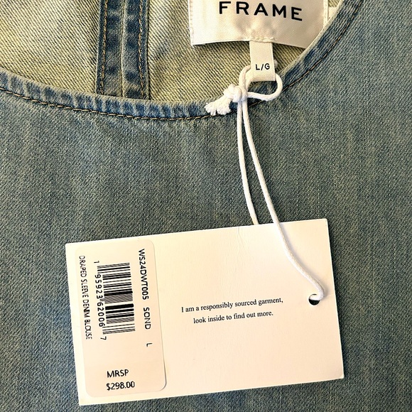 BNWT! Frame Denim Sonder Top SZ. L - Picture 8 of 9